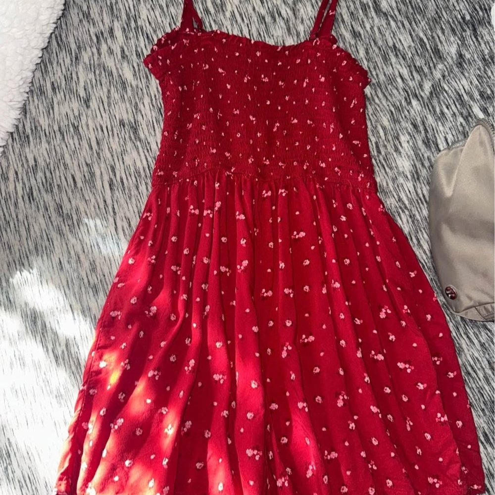 Hollister Red Spaghetti Strap Sundress